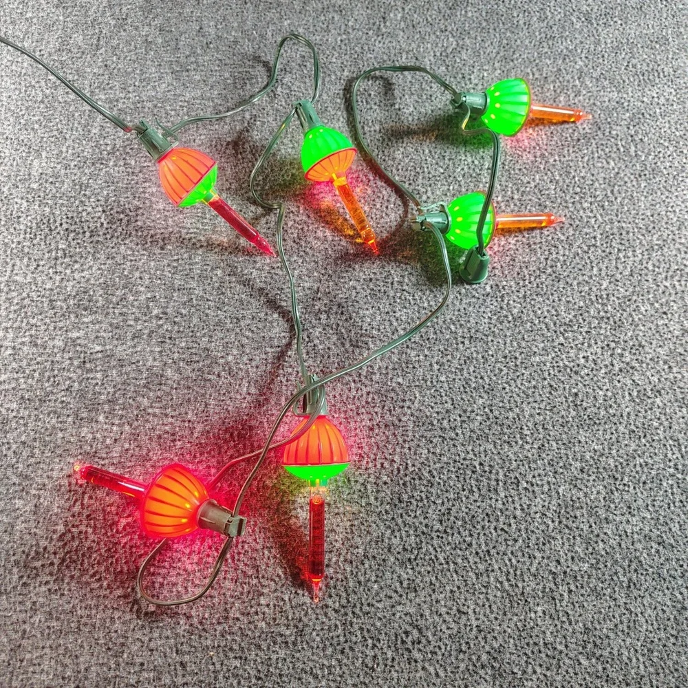 Vintage Bubble Christmas Lights Red Green Vintage Holiday Decor
